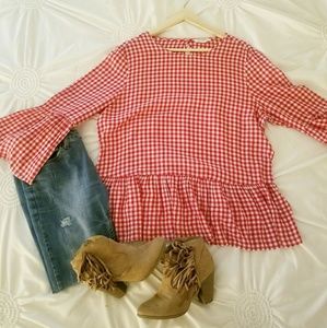 Beach lunch lounge| Large Long Sleeved Blouse